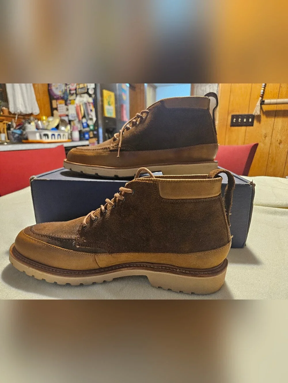 RHODE Tobacco Suede & Tan Leather Chukka Boot